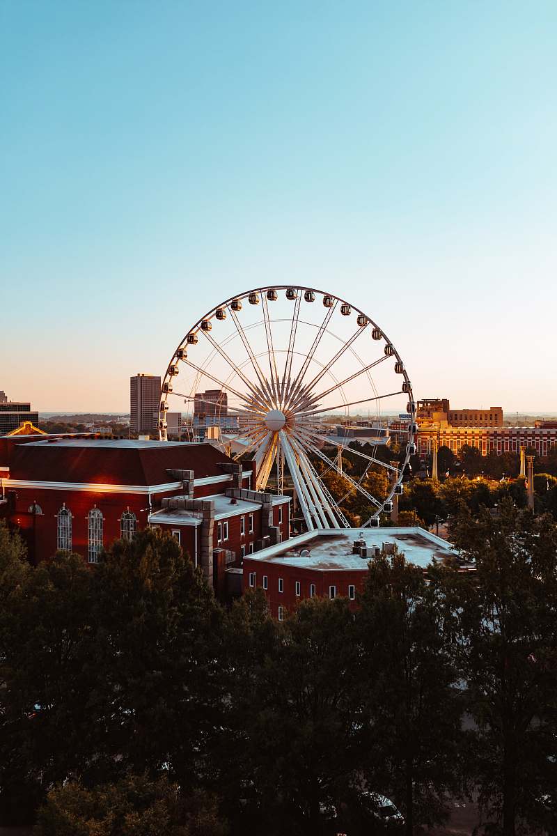 atlanta aerial photography of amusement park amusement park